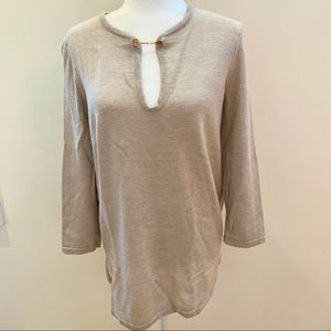 Tory Burch tan wool tunic